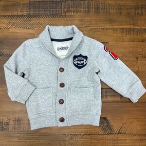 Gymboree Football Cardigan Sweatshirt‎ Size 18-24 Months EUC